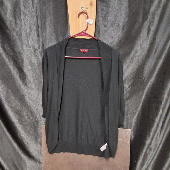 Merona Black short sleeve cardigan Top size XS - Picture 1 of 9